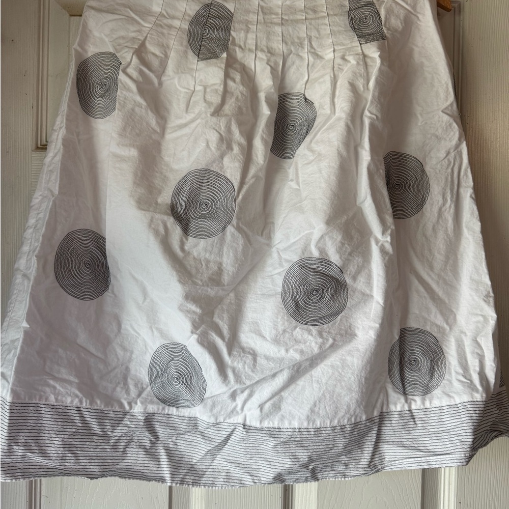 White and Gray Patterned Skirt